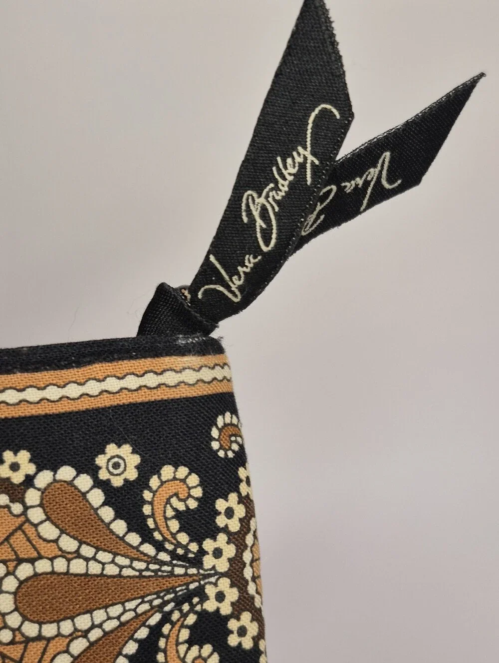 Vera Bradley Morgan Handbag Caffe Latte Paisley Quilted